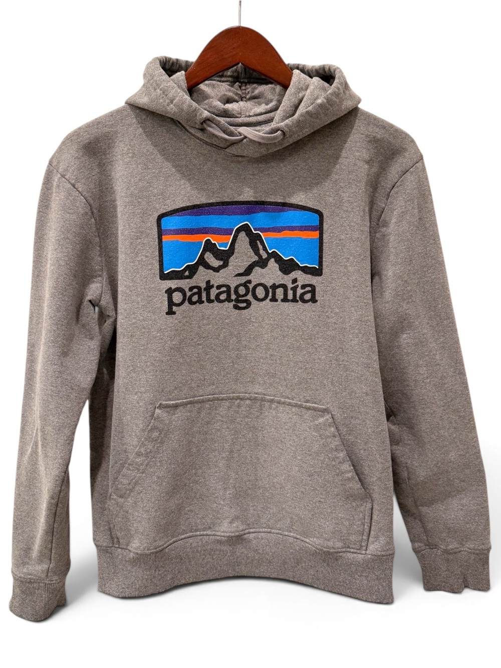 Patagonia Fitz Roy Logo Uprisal Hoodie – Gray – Men’s Medium
